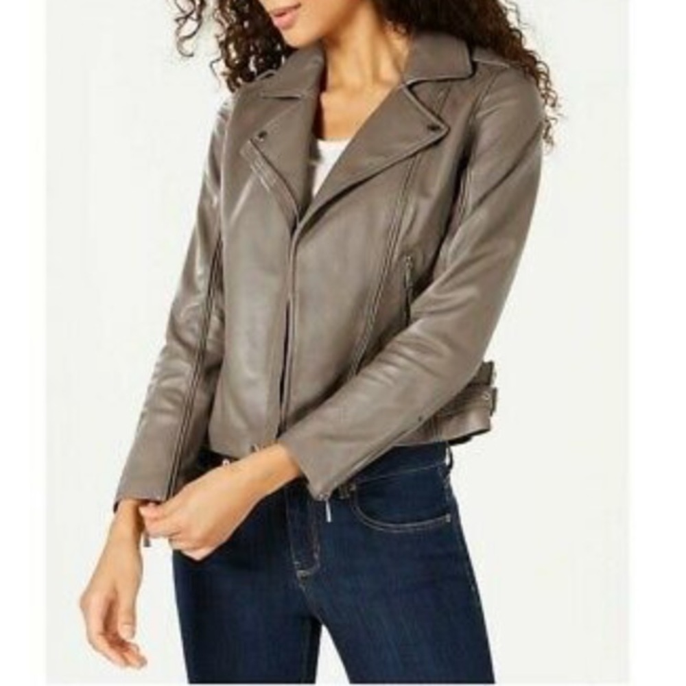 Michael Kors Leather Moto Jacket NORMALLY $450